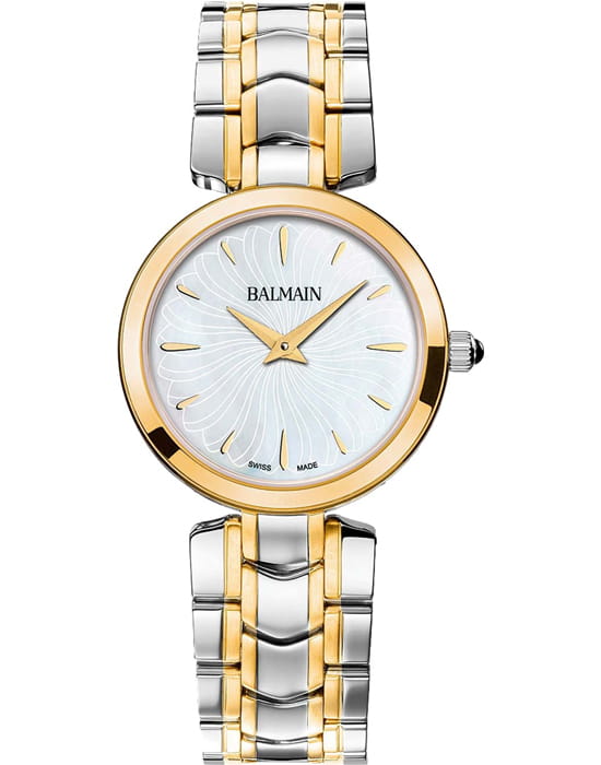 Balmain Balmain Madrigal Lady III B4272.39.86  B4272.39.86 кварцевые женские часы белый циферблат, браслет нержавеющая сталь с pvd-покрытием — вид спереди